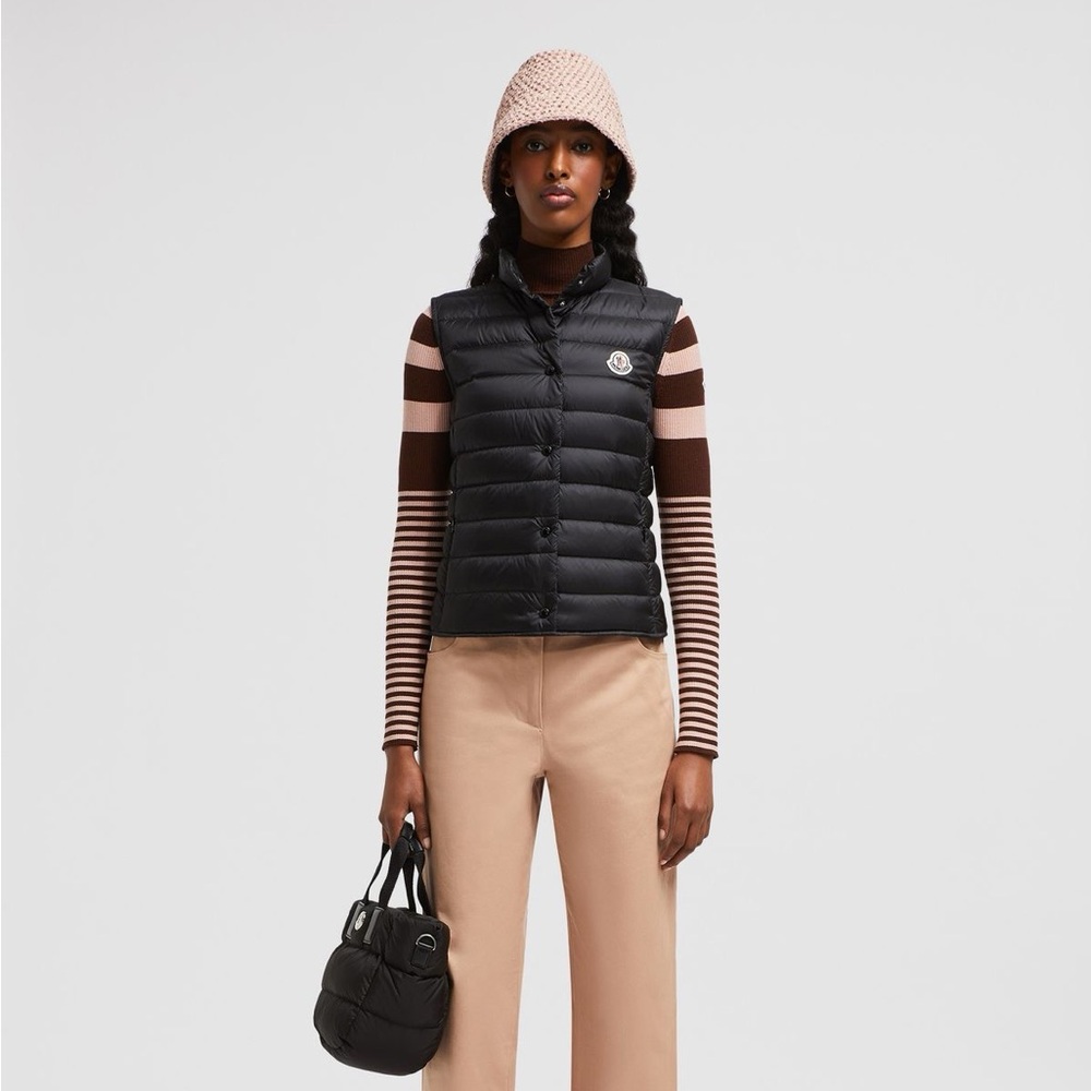 Moncler Shiny Black Puffer Vest - Picture 5 of 14